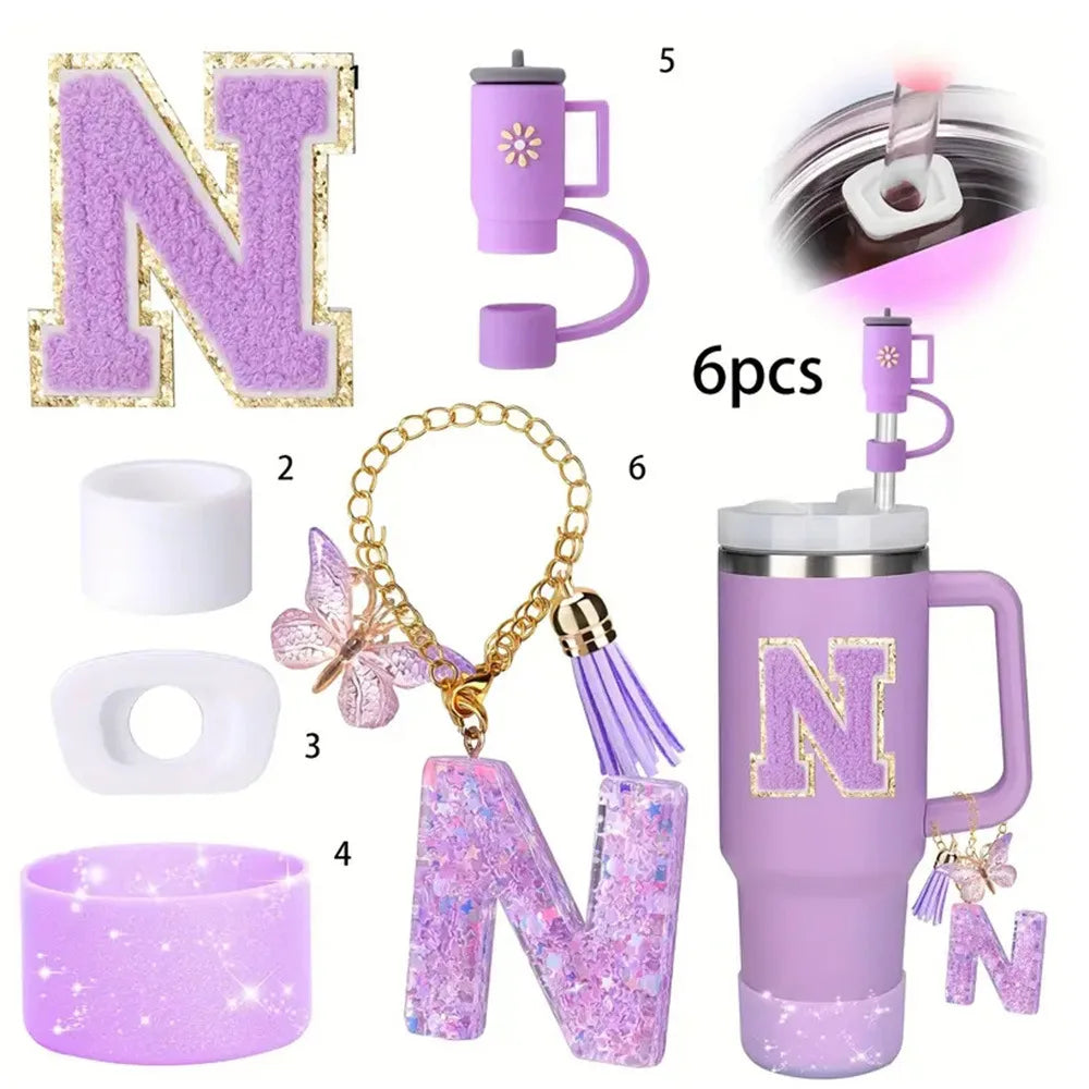 6pcs Silicone Stanley Cup Accessory Set suitable for Stanley Cup 40oz glass with handle