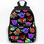 Large Capacity Angry Geometry Dash Children's Backpack 16 Inch Anime Bookbag Travel Backpacks Students Schoolbag for Girls Boys