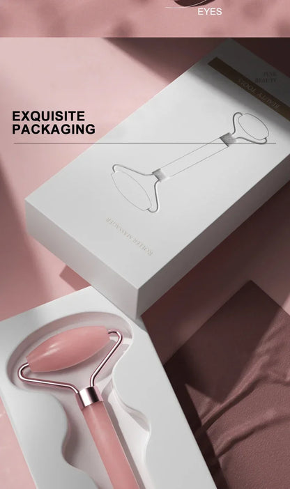 Resin double head roller massager heart-shaped face and eye massage scraping Combination set massage roller