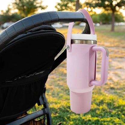 Stanley Cup Accessories，Silicone Water Bottle Holder Sleeve for Stanley 40 OZ Tumbler with Handle