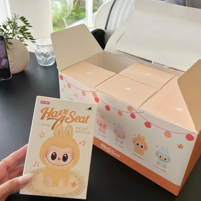 Labubu Have A Seat Series Vinyl Pendant Doll Model Toy In Stock Cute Monster Keychain High Quality