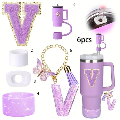 6pcs Silicone Stanley Cup Accessory Set suitable for Stanley Cup 40oz glass with handle