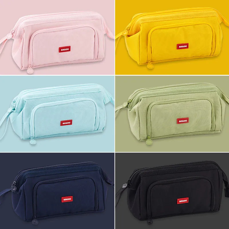 Large Capacity Pencil Case Cute Student Pencil Cases Big Pen Bag Case Storage Box Boy Girl Kid Office School Stationery Supplies