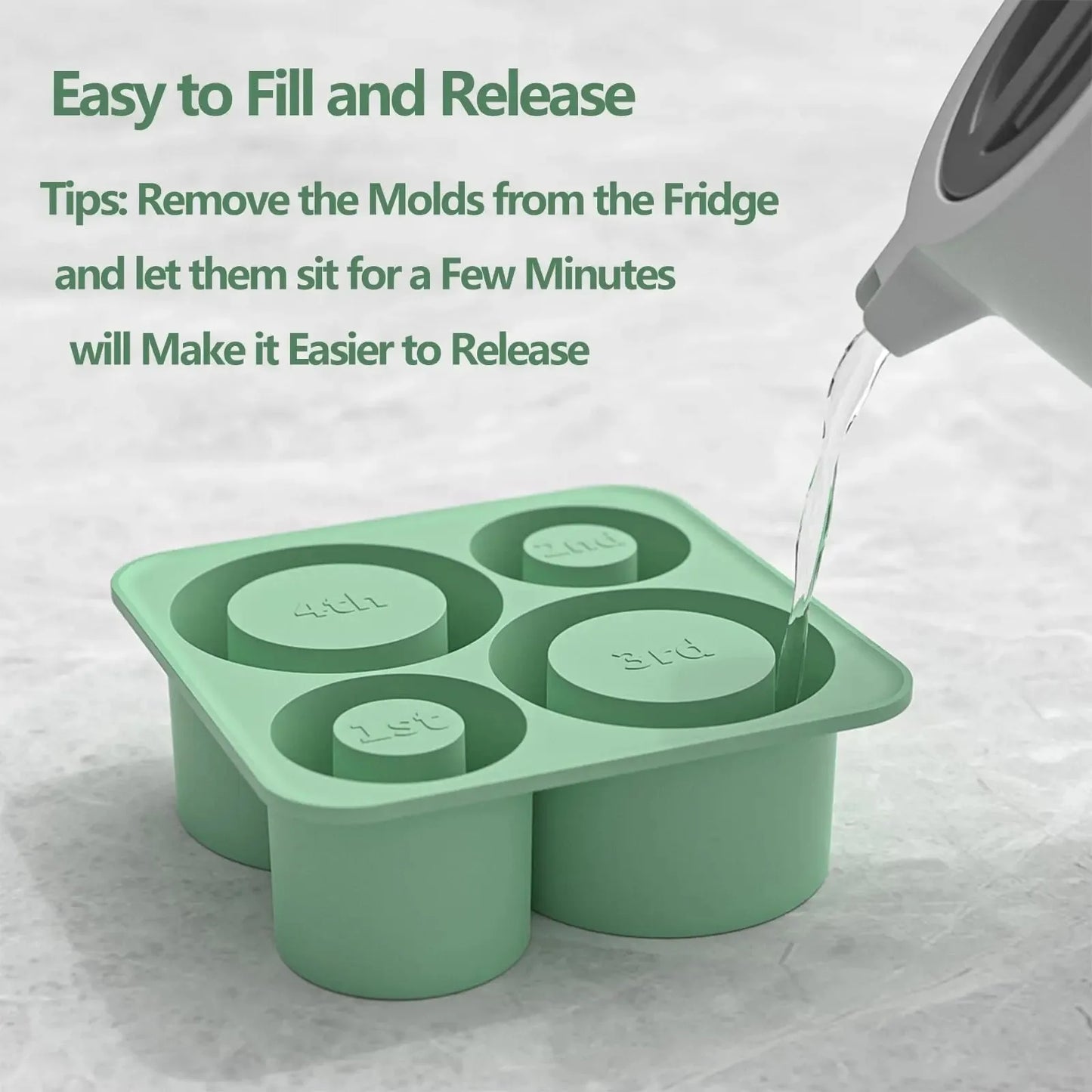 Stanley Accessories Summer Ice Mould Cube Trays Ice Making Beverage Cup Maker Circle Ice Shape Silicone Molds For Stanley Cup