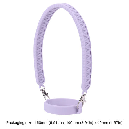 Portable Silicone Water Bottle Handle Fit 8-40oz Bottles Water Bottle Sling Water Bottle Carrier for Stanley Cup Accessories