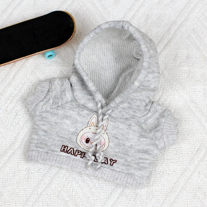 17cm Labubu Outfit Clothes Hoody Jeans Leisure Sports Set Kawaii Decor Ropa Labubu Accessories Doll Little Clothes DIY Kids Gift