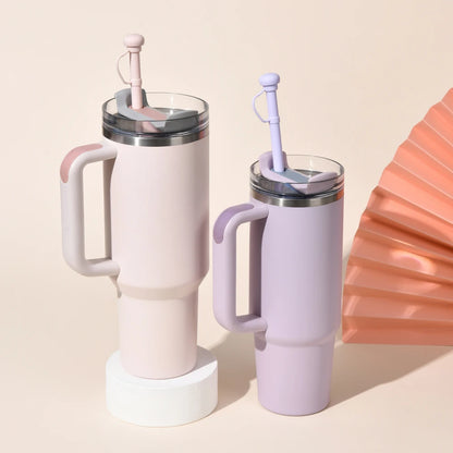 Silicone Replacement Straw for Stanley 20/30/40oz Long Reusable Straw Dustproof Soft Straw Cup Accessories with Straw Tip