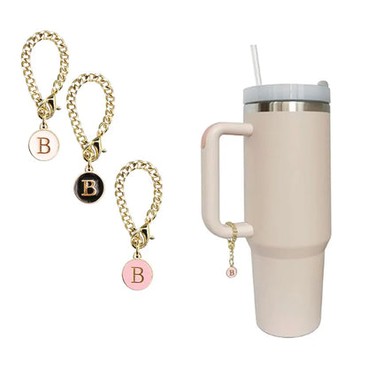 3pcs Letter Charm Accessories for Stanley Cup Initial Name ID Personalized Handle Charm for Stanley 40 oz Tumbler with Handle