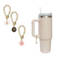 3pcs Letter Charm Accessories for Stanley Cup Initial Name ID Personalized Handle Charm for Stanley 40 oz Tumbler with Handle