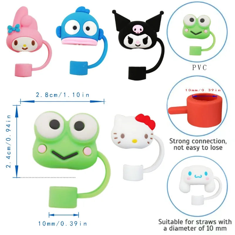 Sanrio Series Straw Cover for Stanley Cups Cartoon Straw Protector Cover Compatible with Stanley 30&40oz Straw Topper Caps