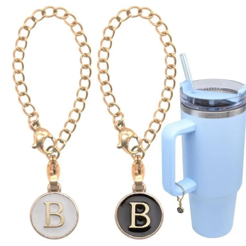 Letter Charm Accessories for Stanley Cup 2PCS Initial Name ID Personalized Handle Charm for Stanley Tumbler