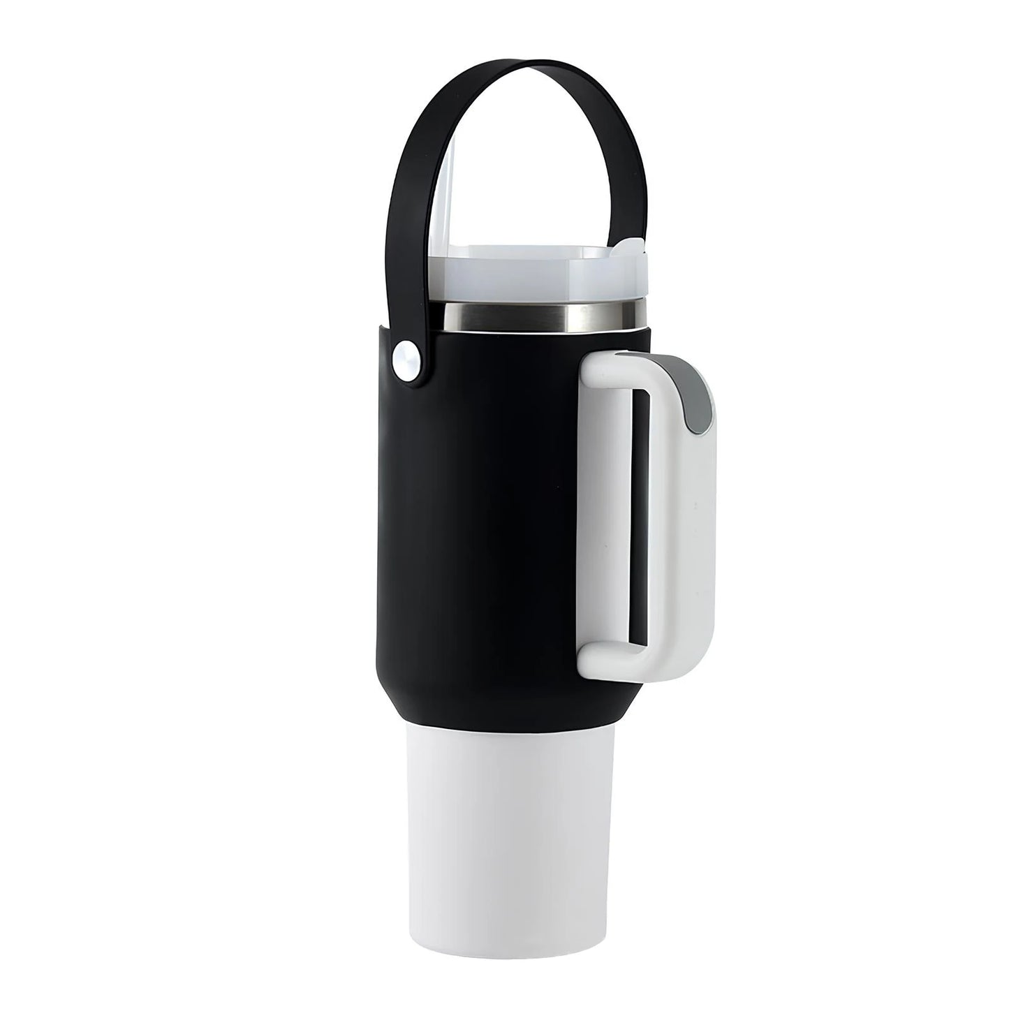 Stanley Cup Accessories，Silicone Water Bottle Holder Sleeve for Stanley 40 OZ Tumbler with Handle