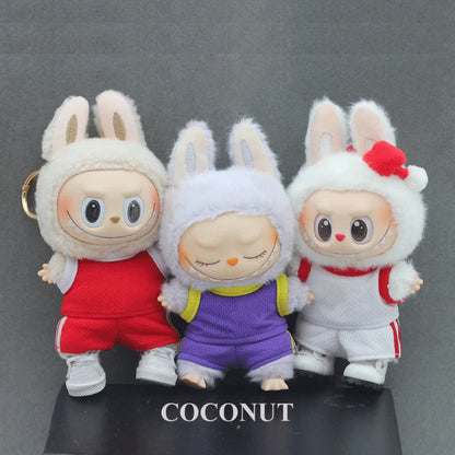 Labubu Basketball Jersey - Sporty Outfit for 15/17cm Vinyl Dolls with Breathable Mesh Fabric