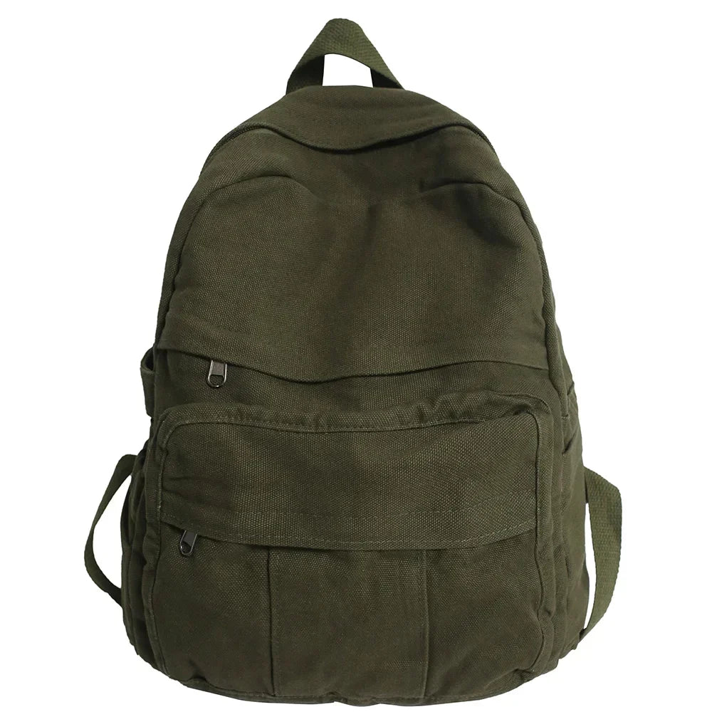 Girl School Bag New simple College Student Vintage Women Backpack Canvas Female Laptop bag Travel Kawaii Ladies backpacks рюкзак