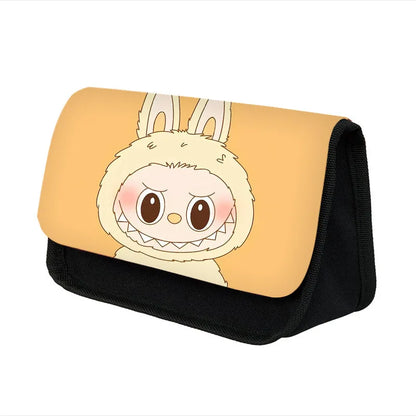 Labubu Pencil Cases Kawaii Large Capacity Pencil Storage Bag Student Stationery Organizer Pouch School Office Supplies Kids Gift