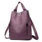 2022 Women Leather Backpacks Multifunction Women Vintage Shoulder Bag Ladies Rucksack Large Capacity Travel Bag Sac A Dos Preppy