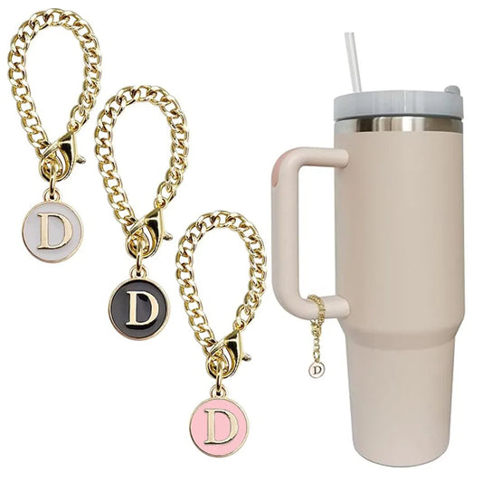 3pcs Letter Charm Accessories for Stanley Cup Initial Name ID Personalized Handle Charm for Stanley 40 oz Tumbler with Handle