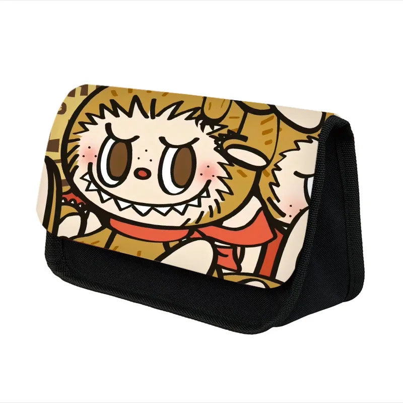 Labubu Pencil Cases Kawaii Large Capacity Pencil Storage Bag Student Stationery Organizer Pouch School Office Supplies Kids Gift