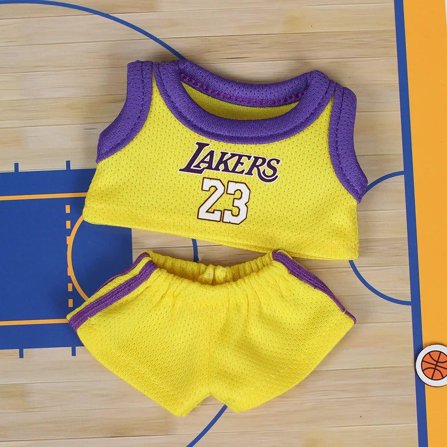 Labuibu Only Selling Clothes 17cm First Second Generation Labubu Basketball Clothes Cute Doll Decoration Handmade Doll Clothes