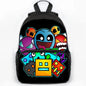 Large Capacity Angry Geometry Dash Children's Backpack 16 Inch Anime Bookbag Travel Backpacks Students Schoolbag for Girls Boys