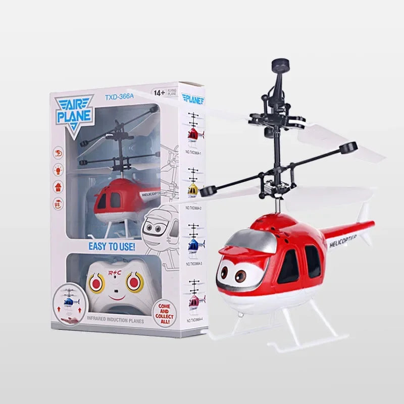 Rechageable Induction Remote Control Dual-mode Helicopter Drop and Collision Resistant RC Aircraft Children's Toys