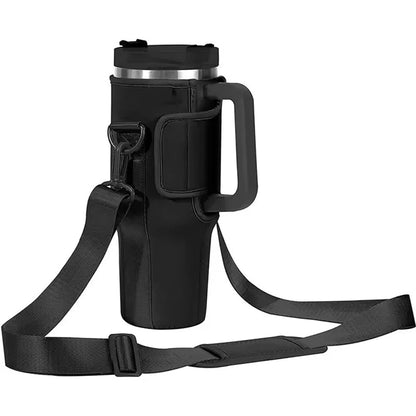 Water Bottle Carrier Bag with Phone Pocket for Stanley Cup 40 oz, Water Bottle Holder Adjustable Strap Stanley Cup Accessories