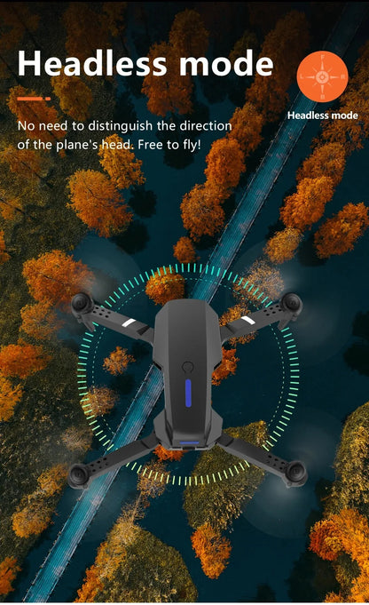 Professional Drone E88 4K Wide-Angle HD 1080P Camera WiFi FPV Height Hold Foldable RC Drone Quadrotor Helicopter Children's Toys
