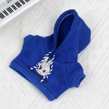 17cm Labubu Outfit Clothes Hoody Jeans Leisure Sports Set Kawaii Decor Ropa Labubu Accessories Doll Little Clothes DIY Kids Gift