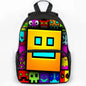 Large Capacity Angry Geometry Dash Children's Backpack 16 Inch Anime Bookbag Travel Backpacks Students Schoolbag for Girls Boys