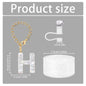 3Pcs Accessories Set for Stanley Cup, Including Diamond Straw Topper/Sparkly Silicone Boot Set（White）