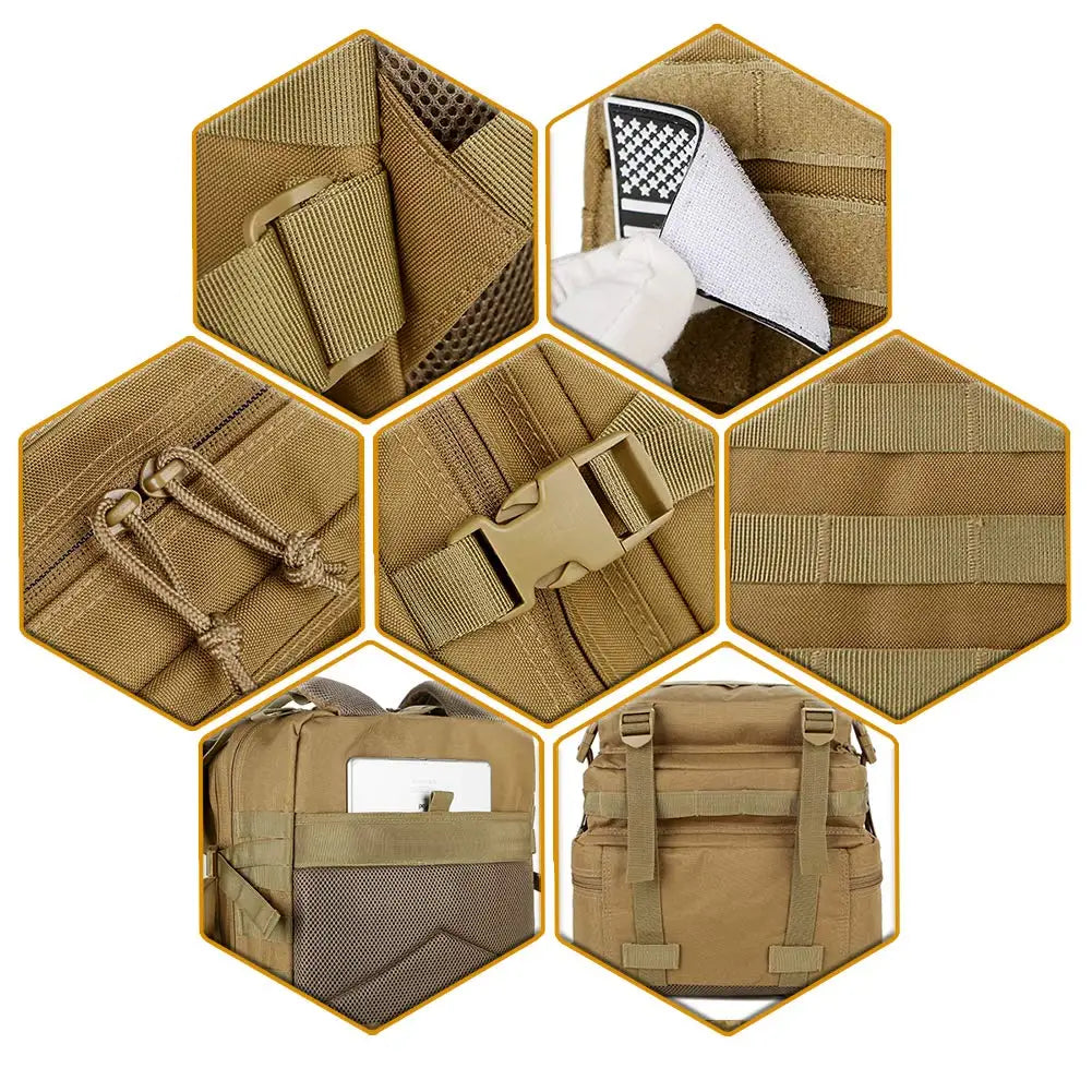 45L Man Tactical Backpacks HkingTraveling Bags Survival Outdoor 3P Assault Pack EDC Molle Pack For Trekking Hunting Bag