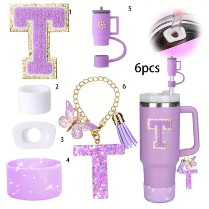 6pcs Silicone Stanley Cup Accessory Set suitable for Stanley Cup 40oz glass with handle