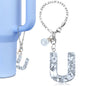 1 PCS Letter Charm Accessories for Stanley Cup Purple Cute Initial Keychain Handle Charm for Stanley Tumbler Girls Water Bottle