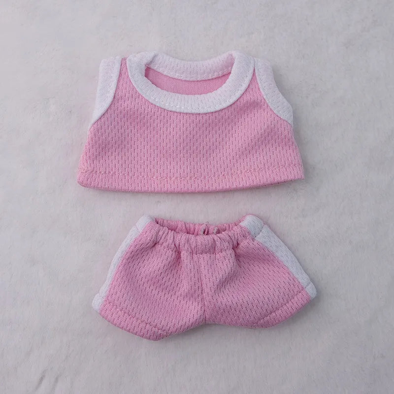 Labubu Basketball Jersey - Sporty Outfit for 15/17cm Vinyl Dolls with Breathable Mesh Fabric