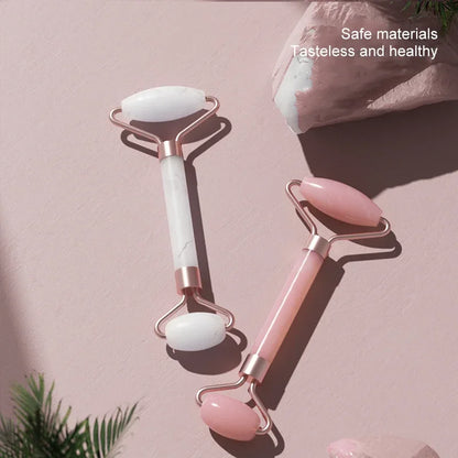 Resin double head roller massager heart-shaped face and eye massage scraping Combination set massage roller