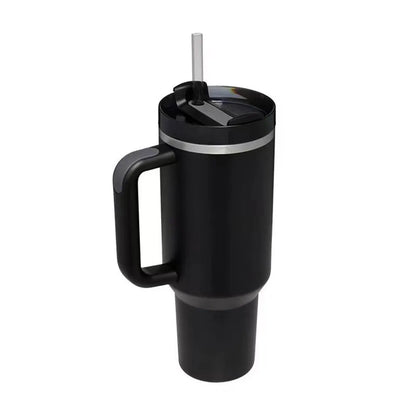 40 oz Tumbler with Handle Lid Straw 40oz Stainless Steel Water Bottle Vacuum Thermos Cup Travel Car Coffee Mug Cap for Stanley