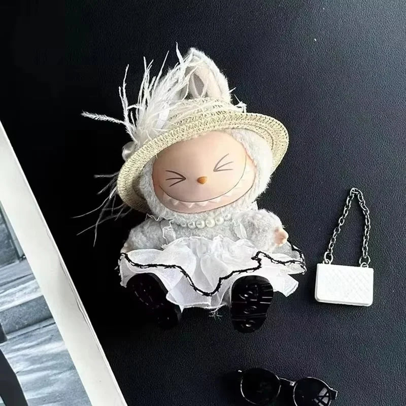 Labubu V1v2 Friend Series Elegant Dress Labubu Birthday Gift Clothing Labubu Pendant Fashionable Couple Outfit High-End Custom