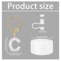 3Pcs Accessories Set for Stanley Cup, Including Diamond Straw Topper/Sparkly Silicone Boot Set（White）