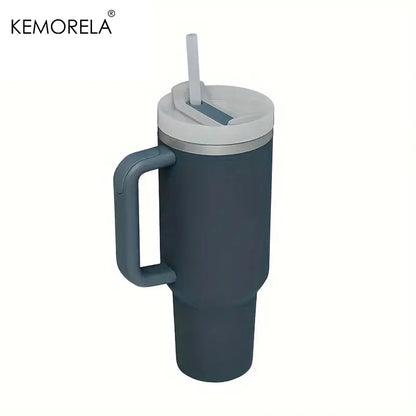 KEMORELA 30&40 oz Tumbler With Handle Lid Straw 887/1182ML Stainless Steel Water Bottle Vacuum Thermos Cup Travel Car Coffee Mug