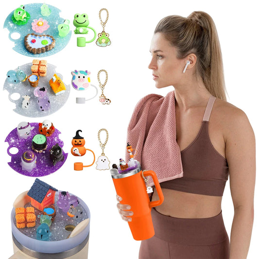 Lid Accessories Charms Hanging Ornament with Straw Tips Protector Replacement Cup Top Decor for Stanley 40oz Cup Accessories