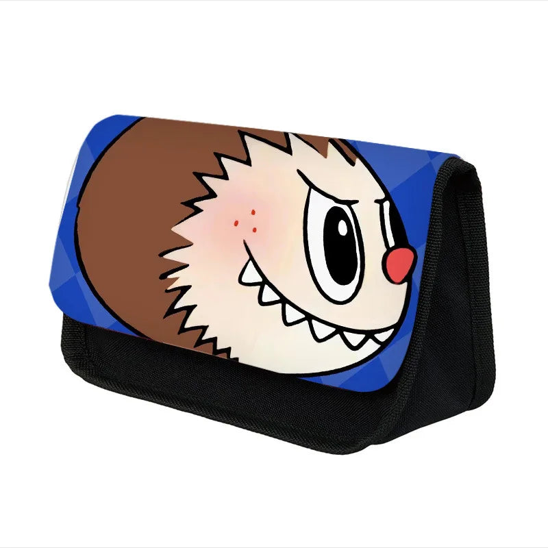 Labubu Pencil Cases Kawaii Large Capacity Pencil Storage Bag Student Stationery Organizer Pouch School Office Supplies Kids Gift