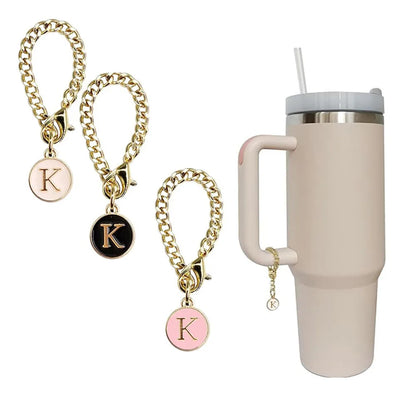 3pcs Letter Charm Accessories for Stanley Cup Initial Name ID Personalized Handle Charm for Stanley 40 oz Tumbler with Handle