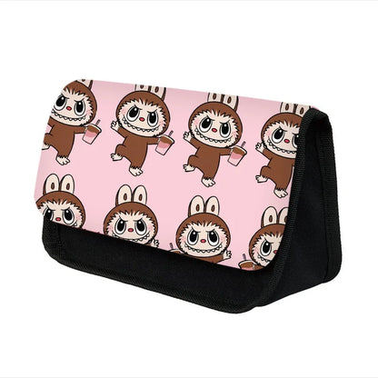 Labubu Pencil Cases Kawaii Large Capacity Pencil Storage Bag Student Stationery Organizer Pouch School Office Supplies Kids Gift