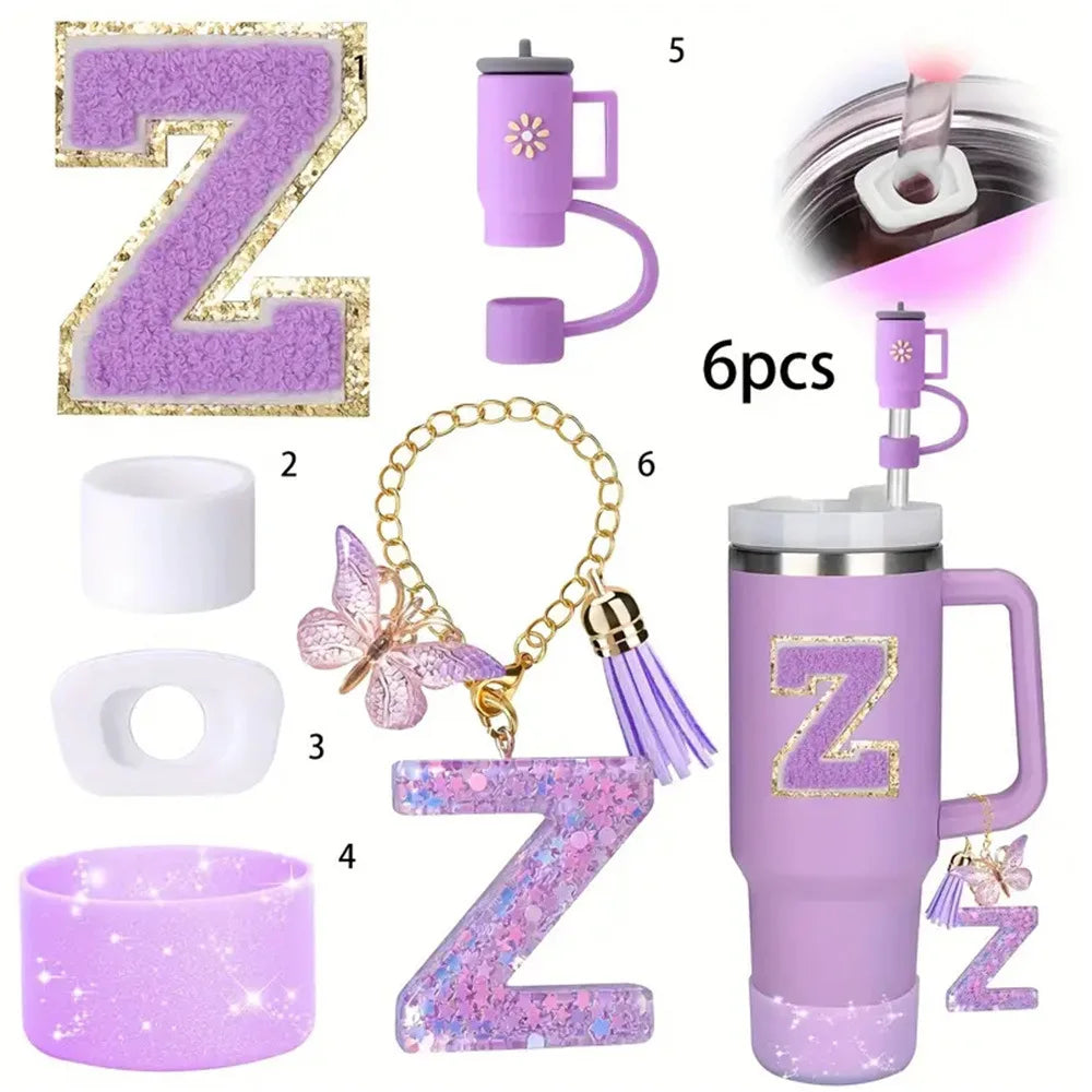 6pcs Silicone Stanley Cup Accessory Set suitable for Stanley Cup 40oz glass with handle