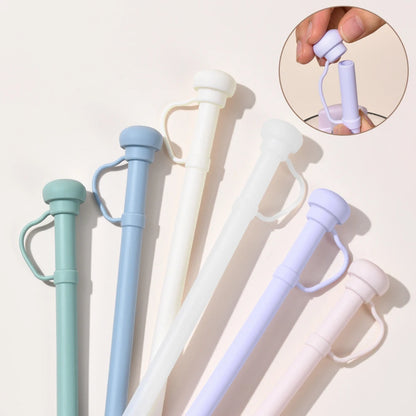 Silicone Replacement Straw for Stanley 20/30/40oz Long Reusable Straw Dustproof Soft Straw Cup Accessories with Straw Tip