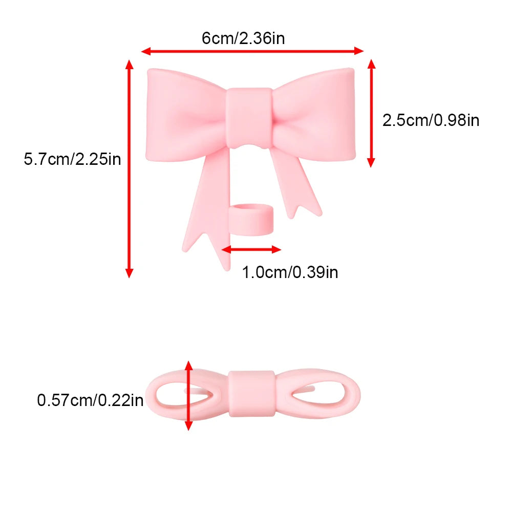 Bow Straw Cover Cap for Stanley Cup Silicone Straw Topper 10 mm 0.4in Reusable Straw Tips Lids Straw Covers for Stanley Cups