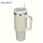 KEMORELA 30&40 oz Tumbler With Handle Lid Straw 887/1182ML Stainless Steel Water Bottle Vacuum Thermos Cup Travel Car Coffee Mug