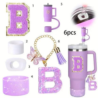 6pcs Silicone Stanley Cup Accessory Set suitable for Stanley Cup 40oz glass with handle