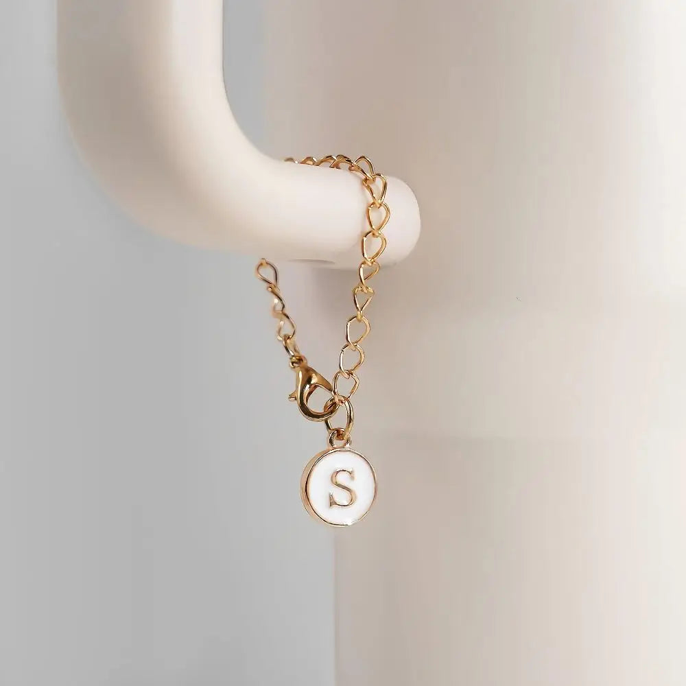 Letter Charm Accessories for Stanley Cup 2PCS Initial Name ID Personalized Handle Charm for Stanley Tumbler