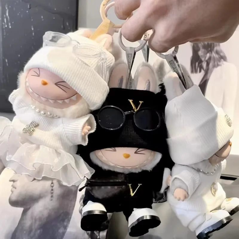 Labubu V1v2 Friend Series Elegant Dress Labubu Birthday Gift Clothing Labubu Pendant Fashionable Couple Outfit High-End Custom